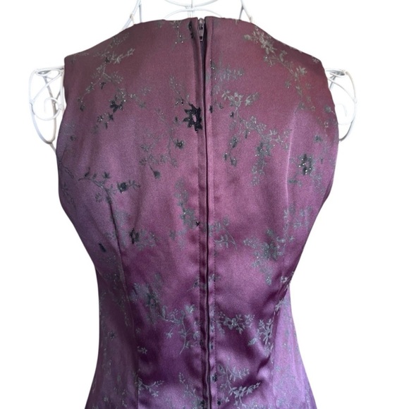 Vtg City Triangles Velvet Floral Mini Dress Glitter Y2K Whimsigoth Fairy READ - Picture 5 of 11